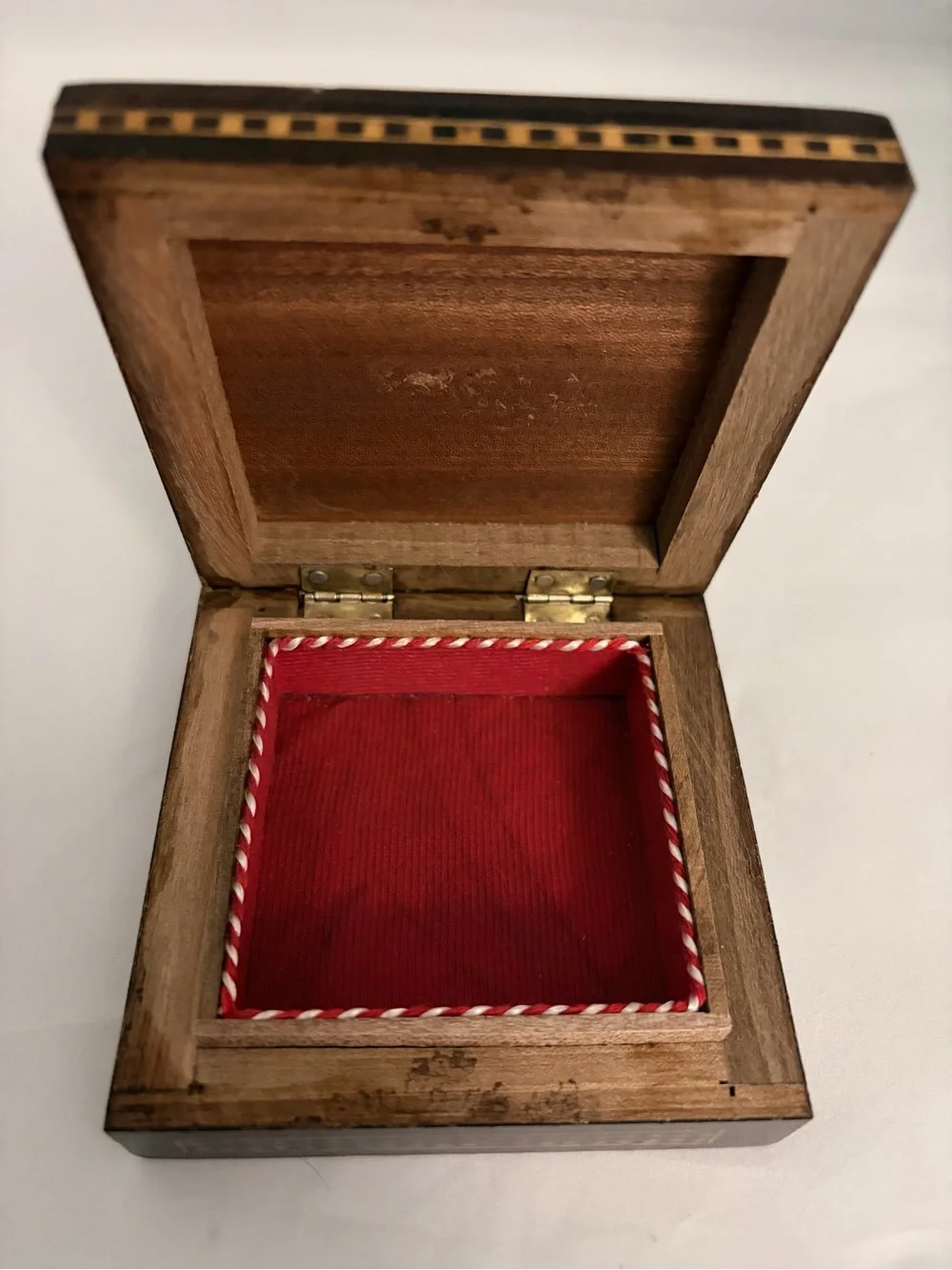 Damascus Mosaic Inlaid Wooden Marquetry Trinket Box -